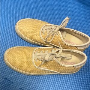 Coach Tan Woven Sneakers